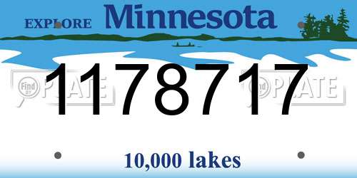 1178717 Minnesota License Plate