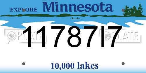 11787I7 Minnesota License Plate