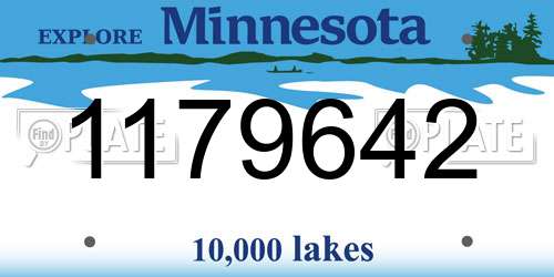 1179642 Minnesota License Plate
