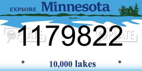 1179822 Minnesota License Plate