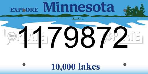 1179872 Minnesota License Plate