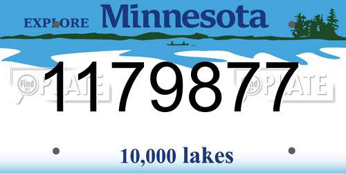 1179877 Minnesota License Plate