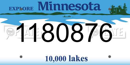 1180876 Minnesota License Plate