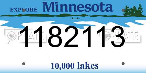 1182113 Minnesota License Plate