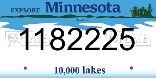 1182225 Minnesota License Plate