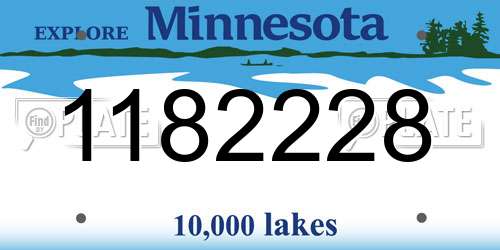 1182228 Minnesota License Plate