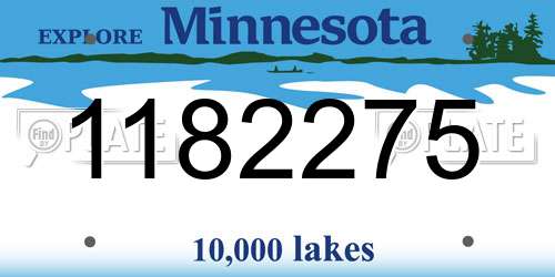 1182275 Minnesota License Plate