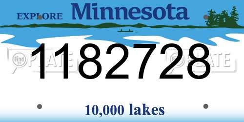 1182728 Minnesota License Plate