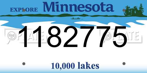 1182775 Minnesota License Plate