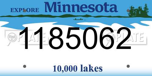 1185062 Minnesota License Plate