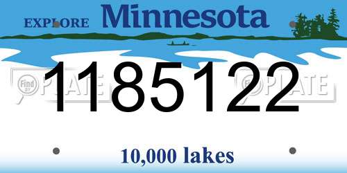 1185122 Minnesota License Plate