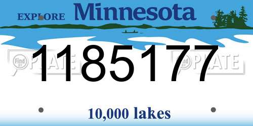 1185177 Minnesota License Plate