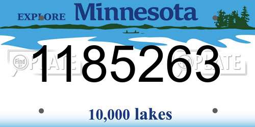 1185263 Minnesota License Plate