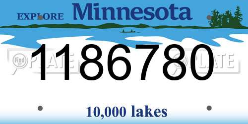 1186780 Minnesota License Plate