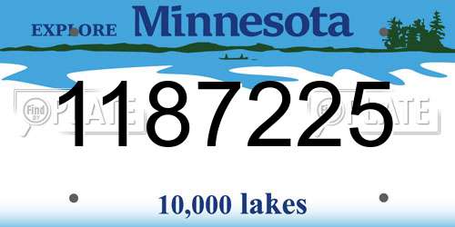 1187225 Minnesota License Plate