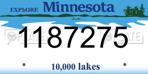 1187275 Minnesota License Plate