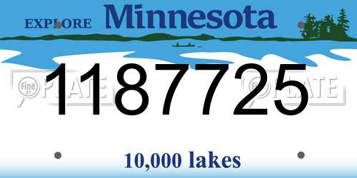 1187725 Minnesota License Plate