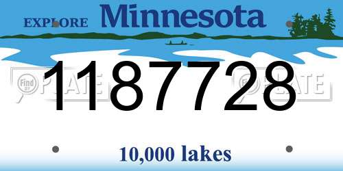 1187728 Minnesota License Plate