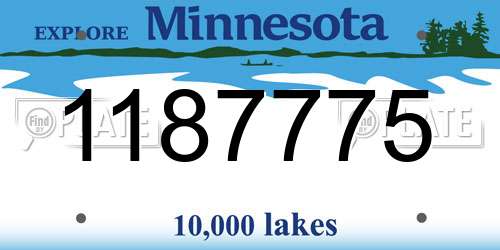 1187775 Minnesota License Plate