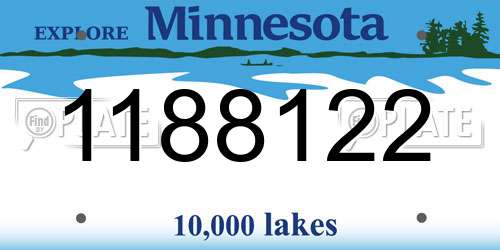 1188122 Minnesota License Plate