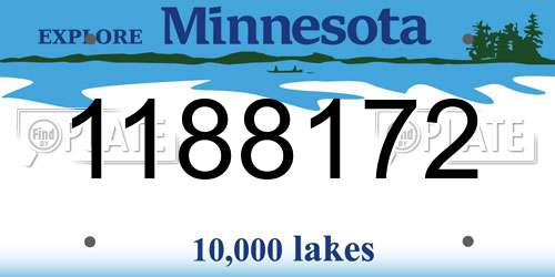 1188172 Minnesota License Plate