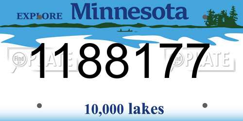 1188177 Minnesota License Plate