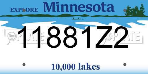 11881Z2 Minnesota License Plate