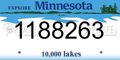 1188263 Minnesota License Plate