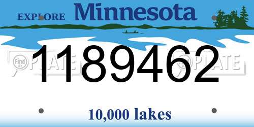 1189462 Minnesota License Plate