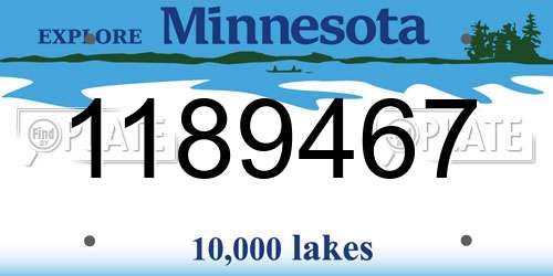 1189467 Minnesota License Plate