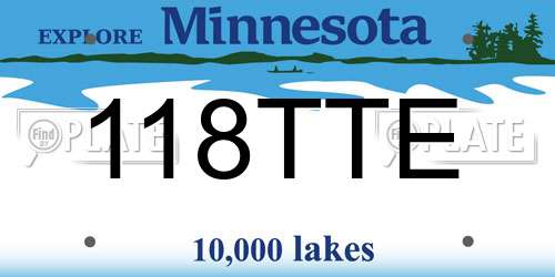 118TTE Minnesota License Plate