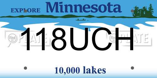 118UCH Minnesota License Plate
