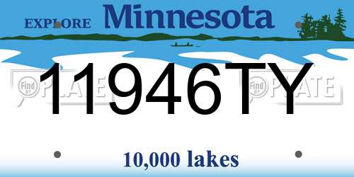11946TY Minnesota License Plate