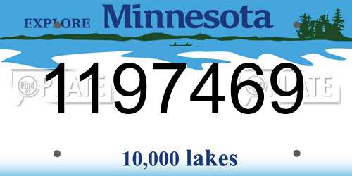 1197469 Minnesota License Plate