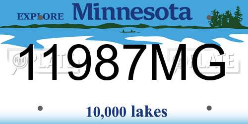 11987MG Minnesota License Plate