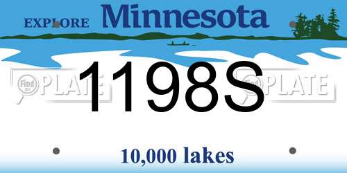 1198S Minnesota License Plate