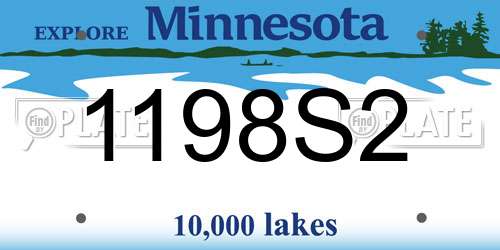 1198S2 Minnesota License Plate