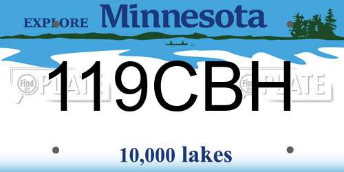 119CBH Minnesota License Plate