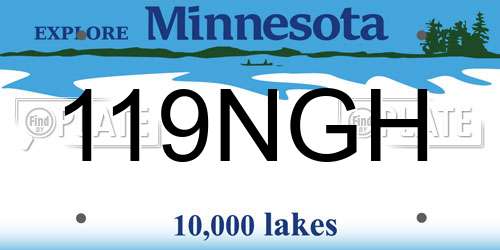 119NGH Minnesota License Plate