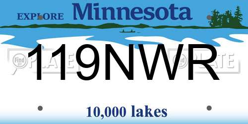 119NWR Minnesota License Plate