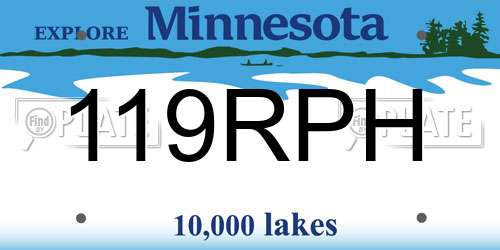 119RPH Minnesota License Plate