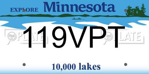 119VPT Minnesota License Plate