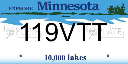 119VTT Minnesota License Plate