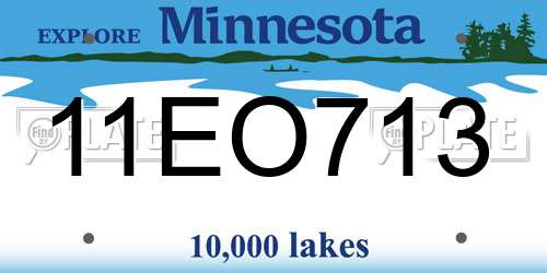 11EO713 Minnesota License Plate