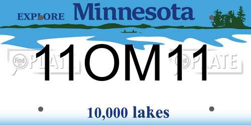 11OM11 Minnesota License Plate