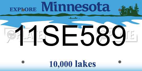 11SE589 Minnesota License Plate