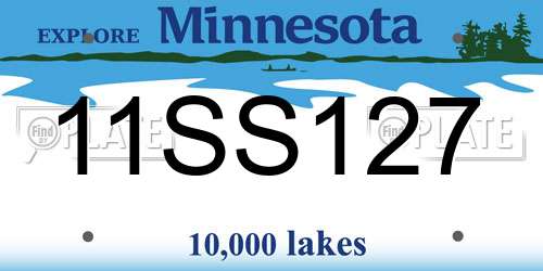 11SS127 Minnesota License Plate