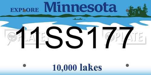11SS177 Minnesota License Plate
