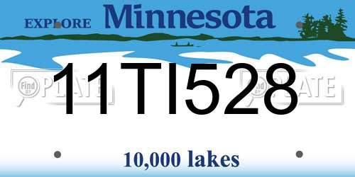 11TI528 Minnesota License Plate