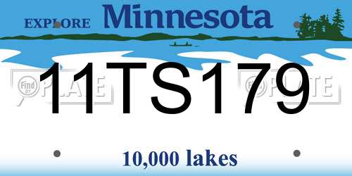 11TS179 Minnesota License Plate